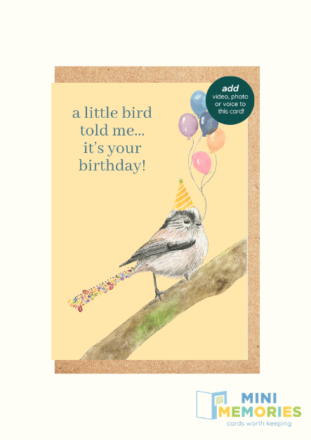 A little bird told me QR Card - Add Video, Photo or Voice to this card