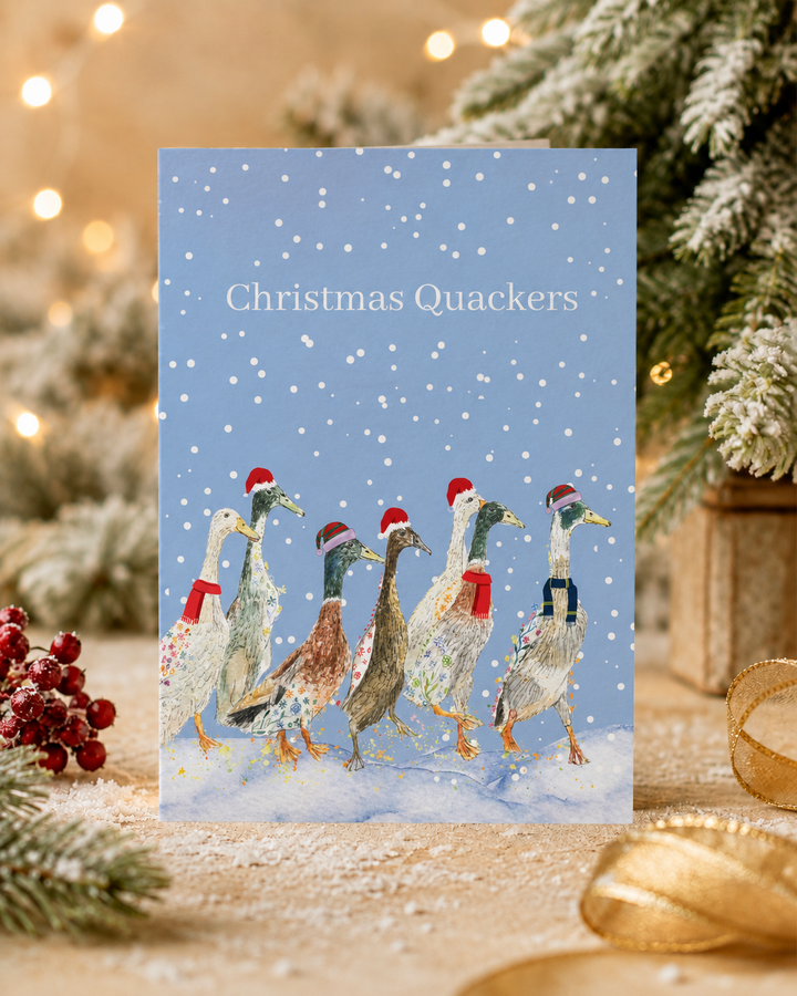 Christmas Ducks QR Card - Add Video, Photo or Voice to this card