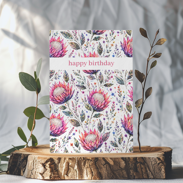BIRTHDAY FLORAL ECO CARD - WILD BLOOM COLLECTION