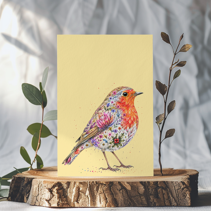 ROBIN BOTANICAL ECO CARD - WILD BLOOM COLLECTION