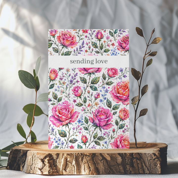 SENDING LOVE FLORAL ECO CARD - WILD BLOOM COLLECTION