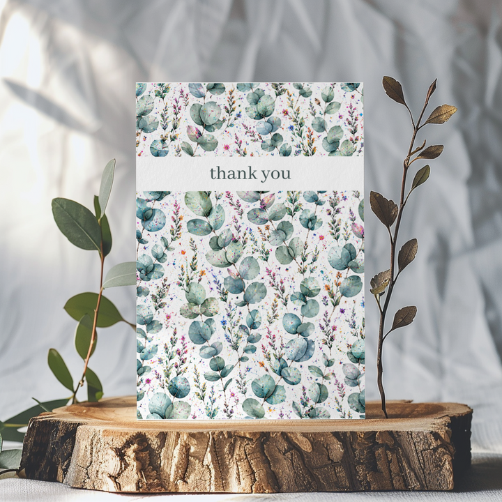 THANK YOU BOTANICAL ECO CARD - WILD BLOOM COLLECTION
