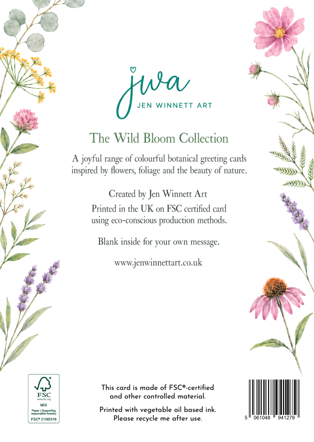 BADGER BOTANICAL ECO CARD - WILD BLOOM COLLECTION