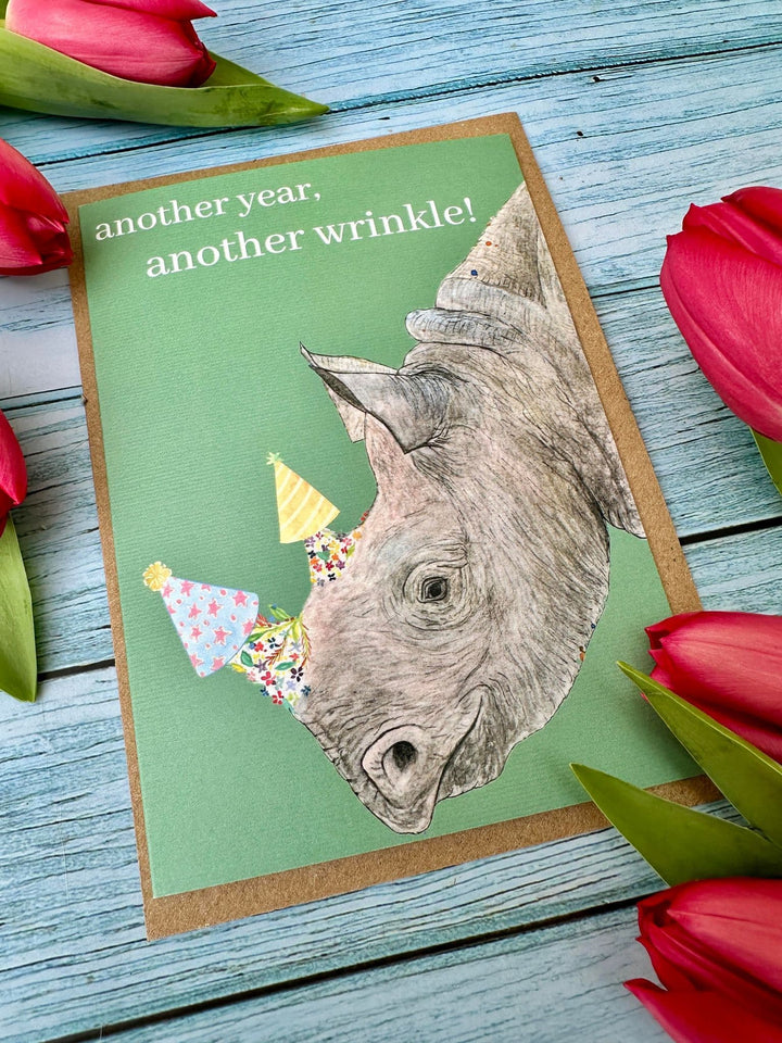 ANOTHER YEAR, ANOTHER WRINKLE! RHINO BIRTHDAY ECO CARD