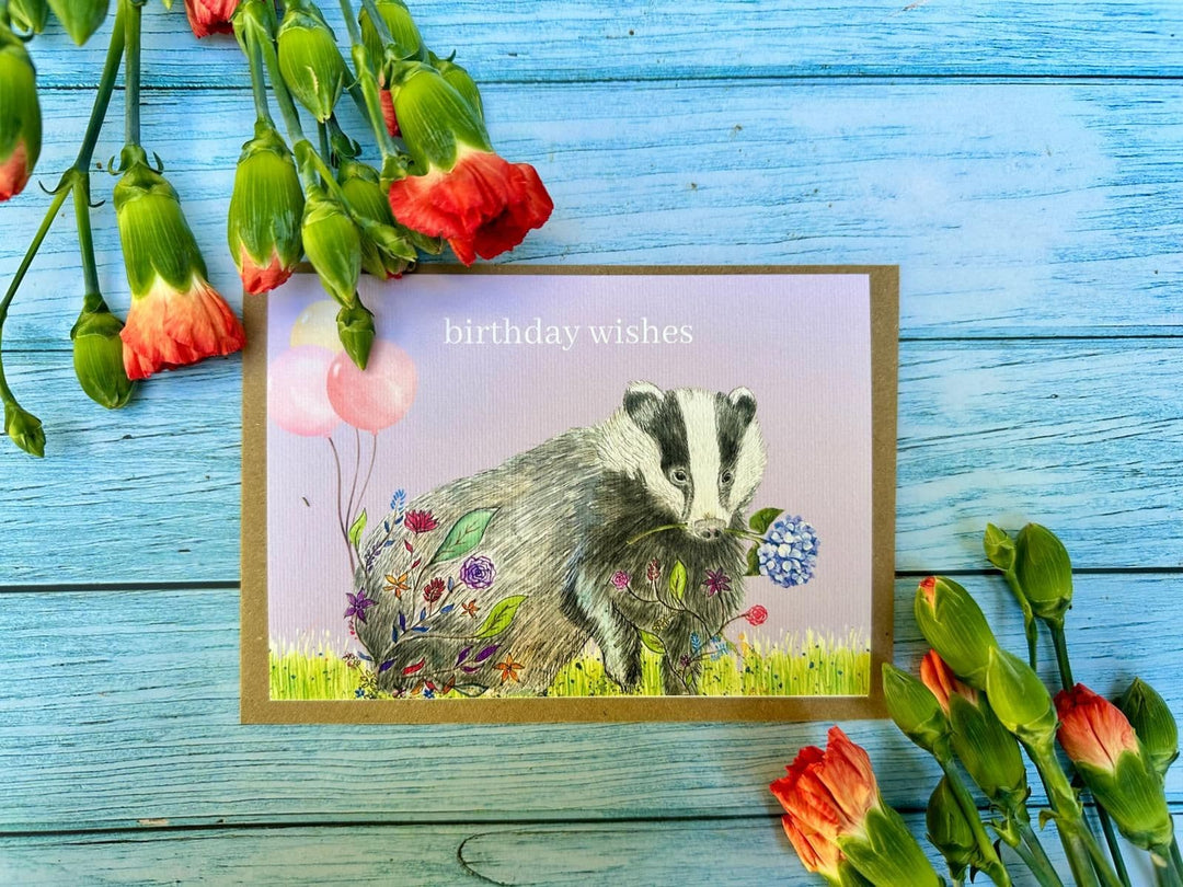 BADGER BIRTHDAY ECO CARD