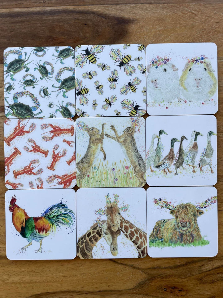 BETTY THE BLUETIT LUXURY CORK COASTER