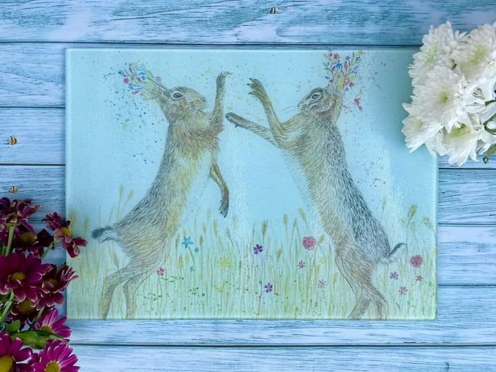 BOXING HARES ECO CHOPPING BOARD/ WORKTOP SAVER