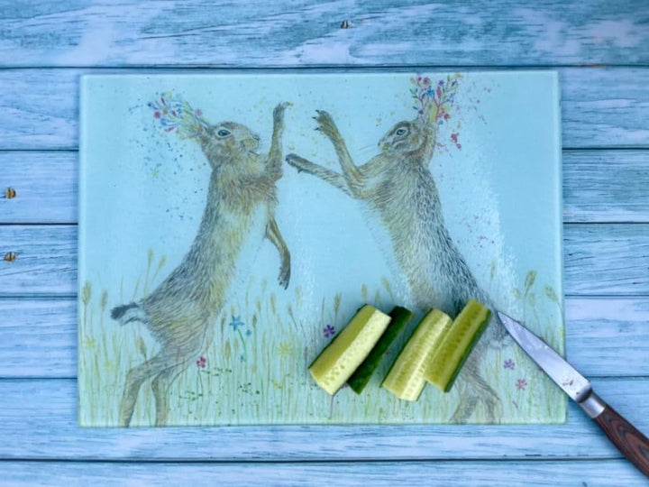 BOXING HARES ECO CHOPPING BOARD/ WORKTOP SAVER