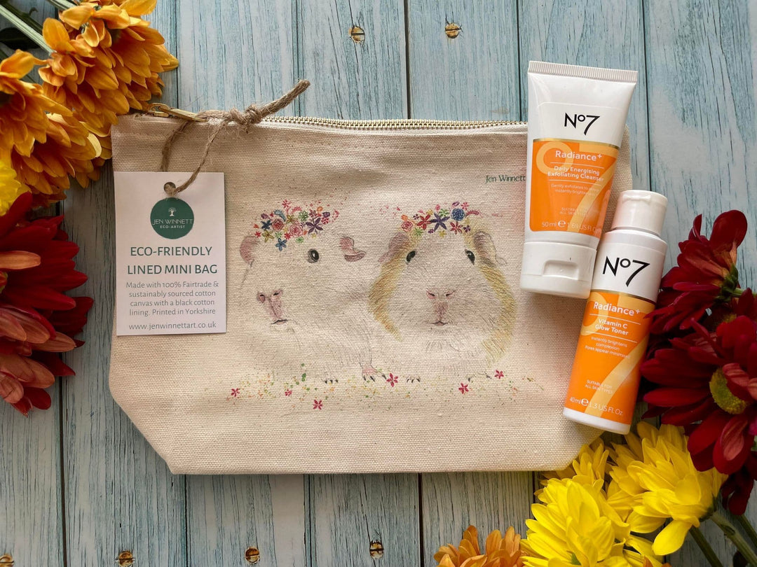 BUBBLE AND SQUEAK GUINEA PIGS  LINED  MINI BAG