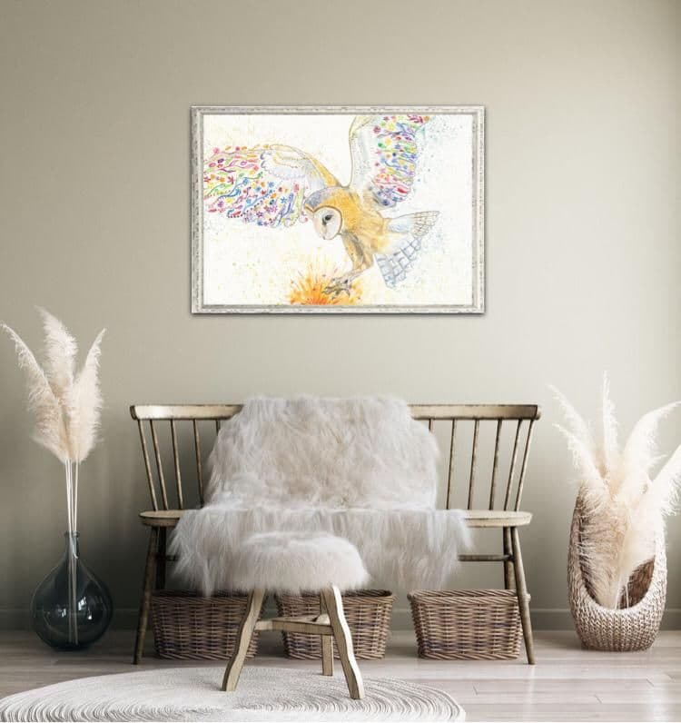BUNTY THE BARN OWL SIGNED PRINT