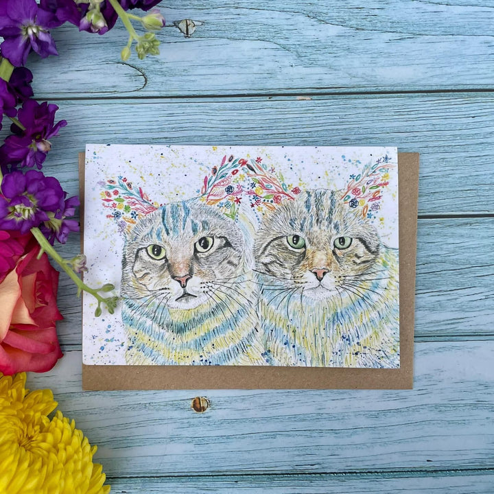 BUZZ AND WOODY THE CATS  ECO-CARD