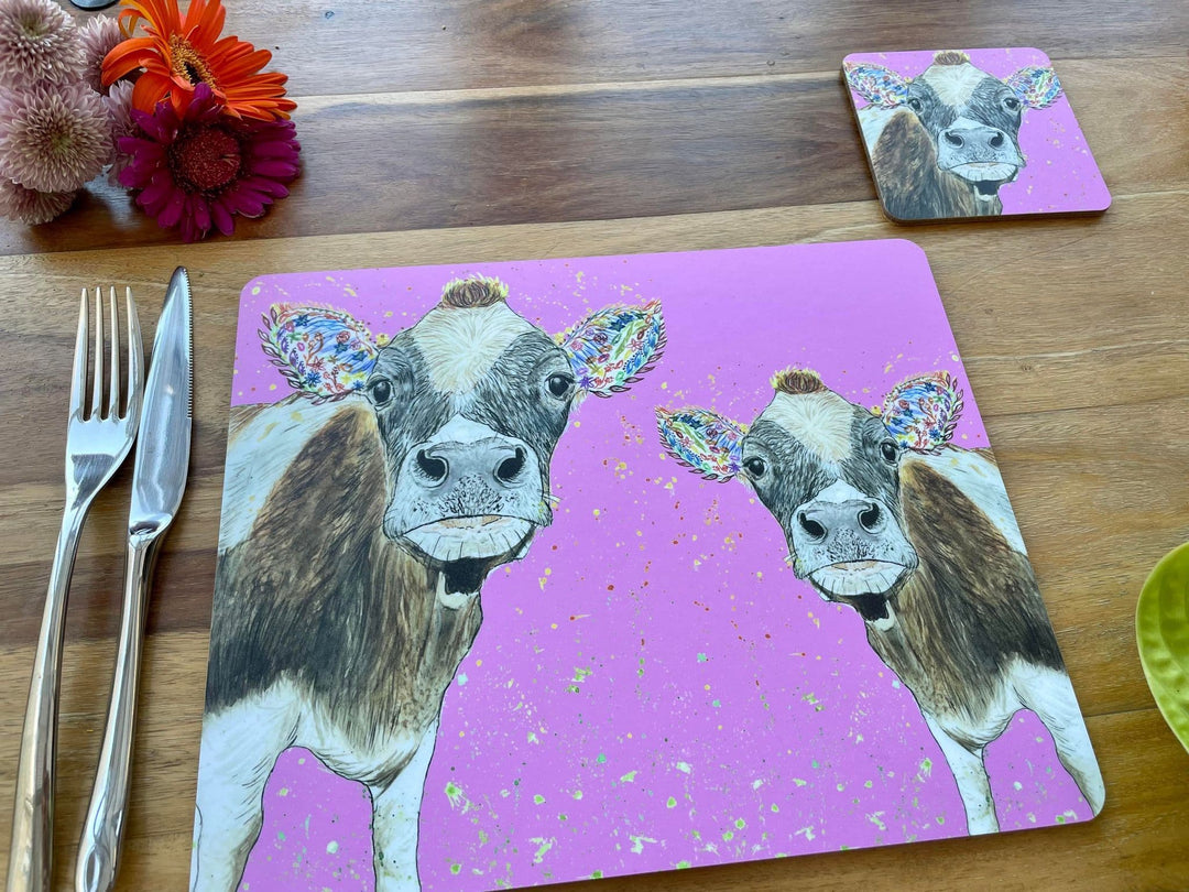 CLOVER THE COW CORK PLACEMAT