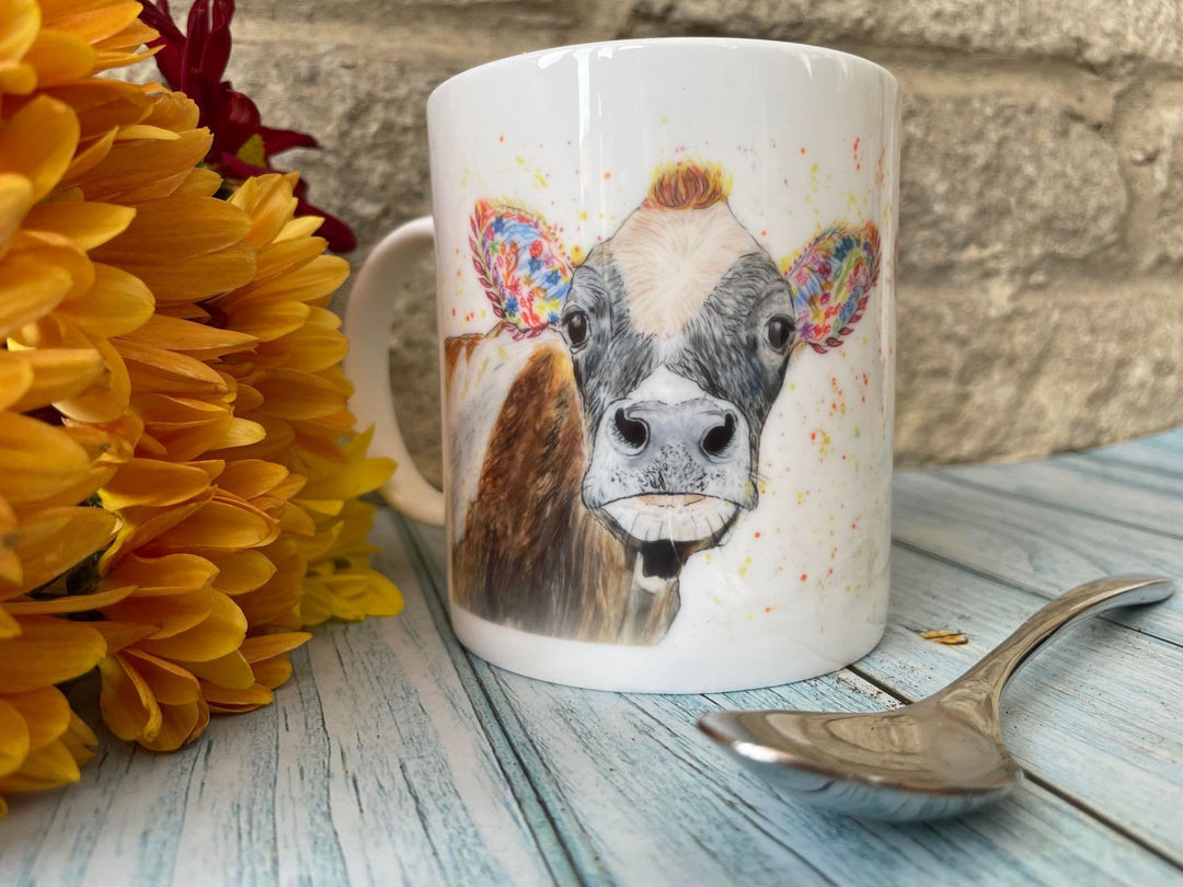 CLOVER THE COW LARGE BONE CHINA MUG