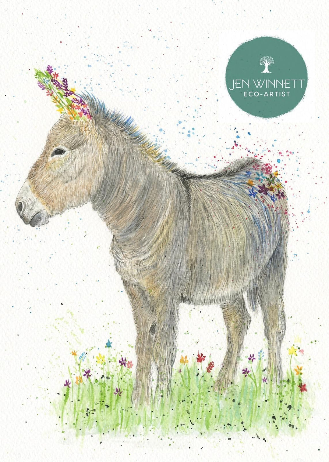DAISY THE DONKEY SIGNED PRINT