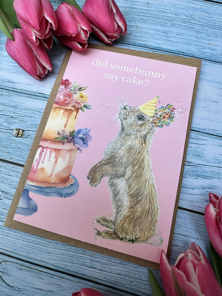 DID SOMEBUNNY SAY CAKE BIRTHDAY ECO CARD