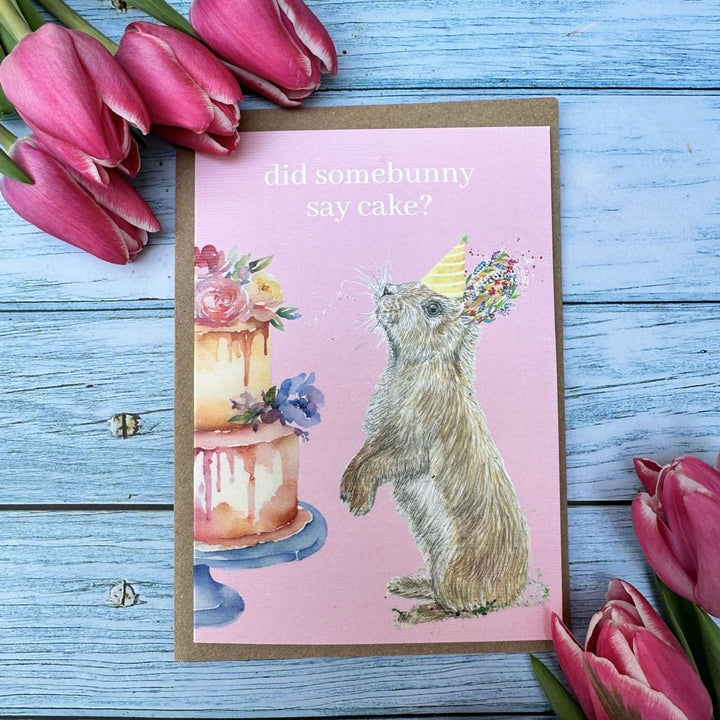DID SOMEBUNNY SAY CAKE BIRTHDAY ECO CARD