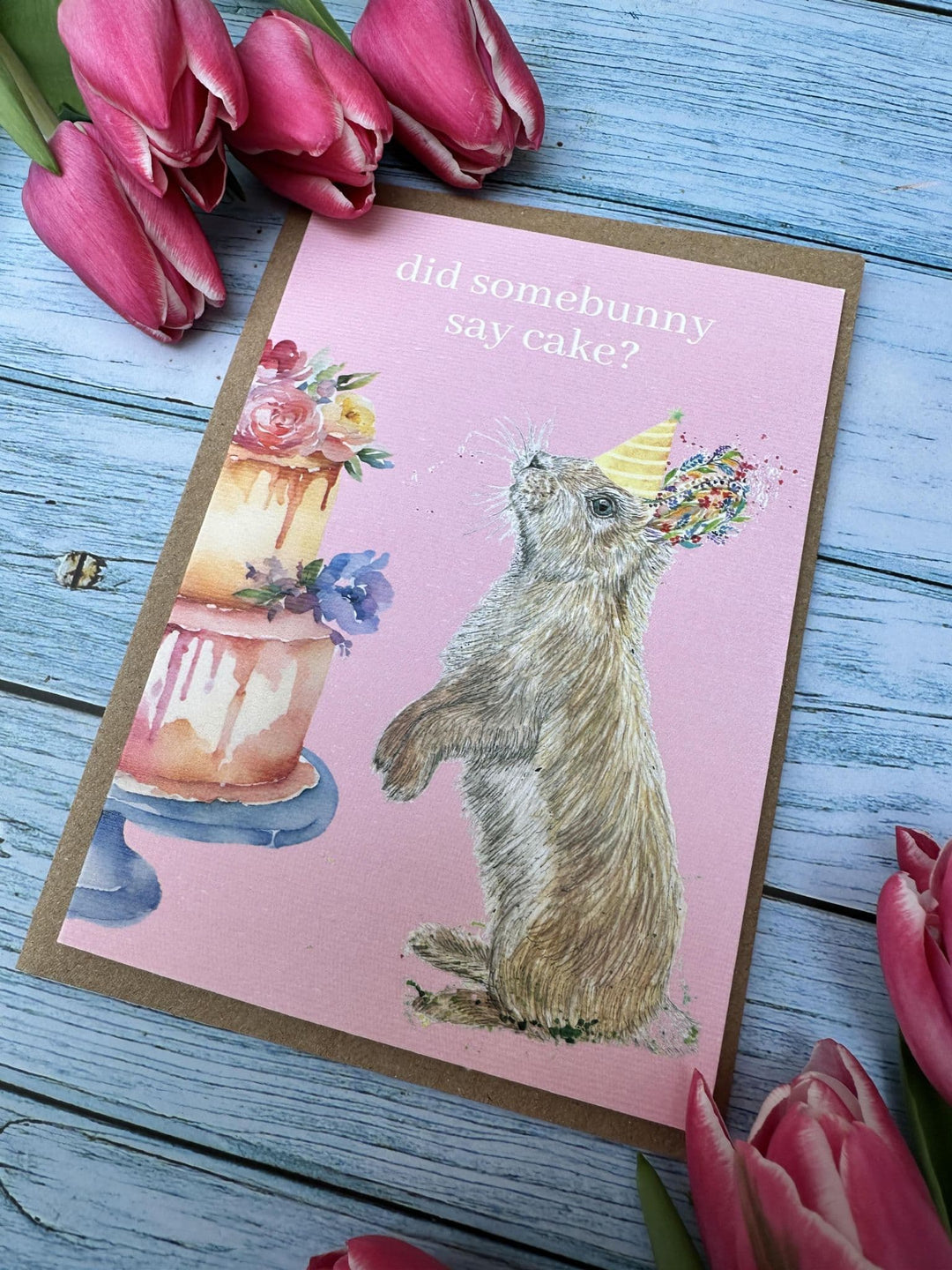 DID SOMEBUNNY SAY CAKE BIRTHDAY ECO CARD