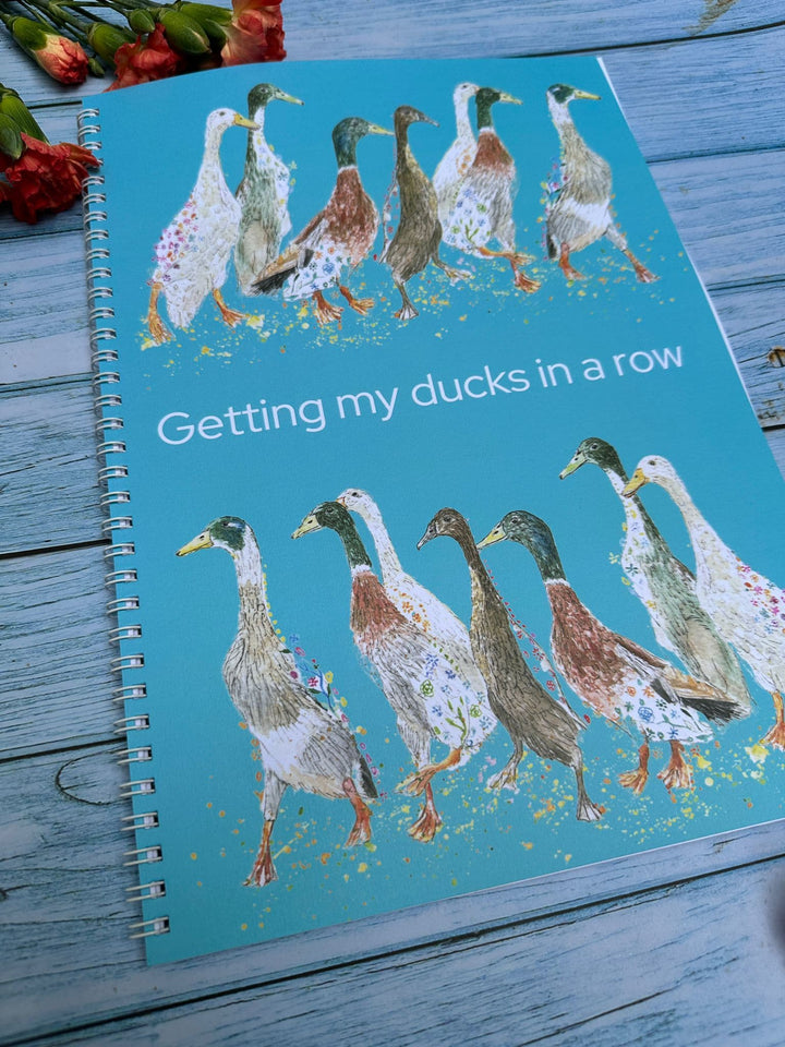 DUCKS IN A ROW A4 NOTEPAD