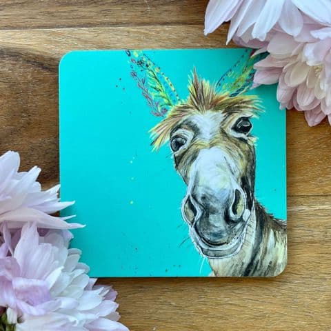 DYLAN THE DONKEY  CORK COASTER