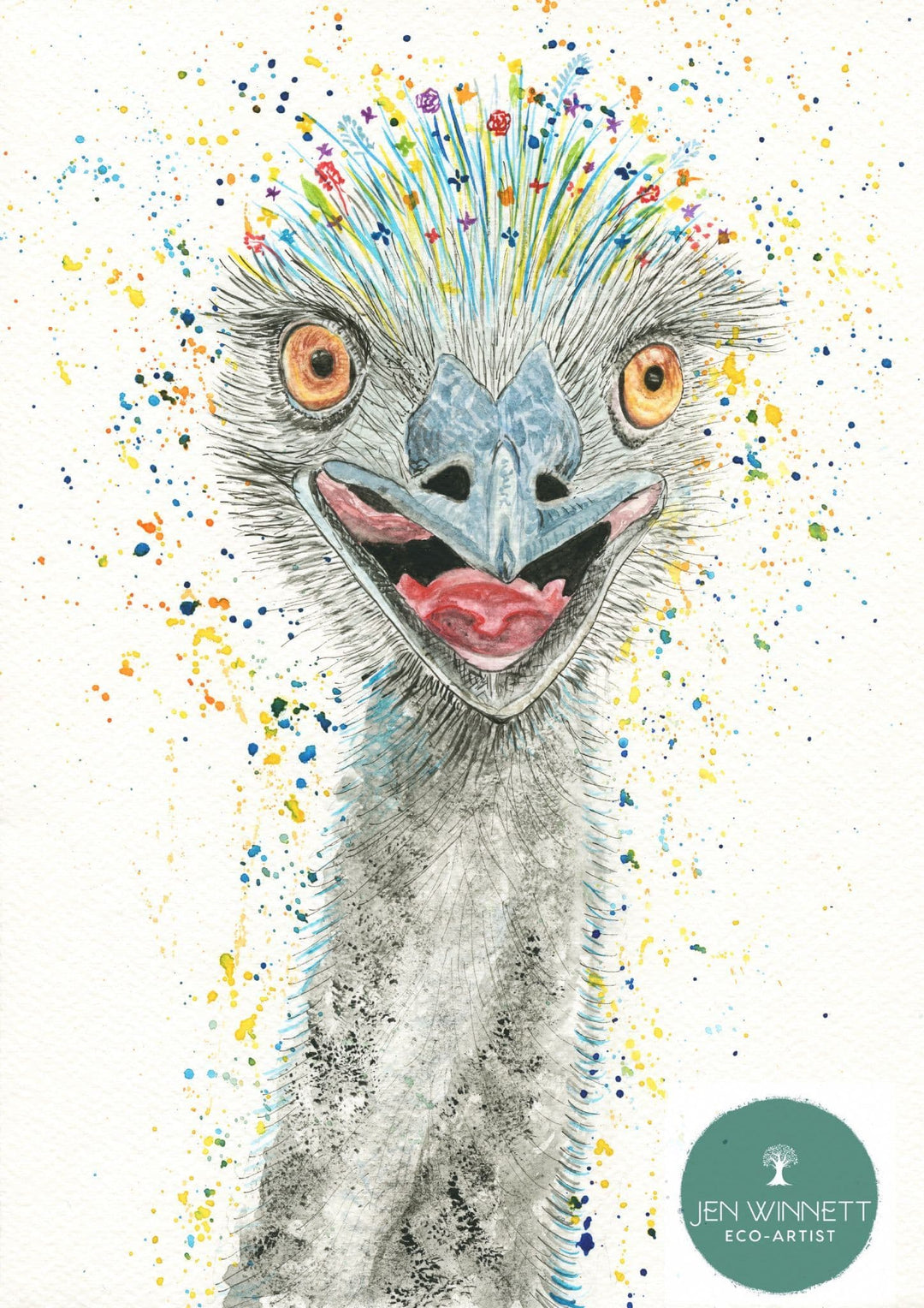 EUREKA THE EMU  - SIGNED PRINT