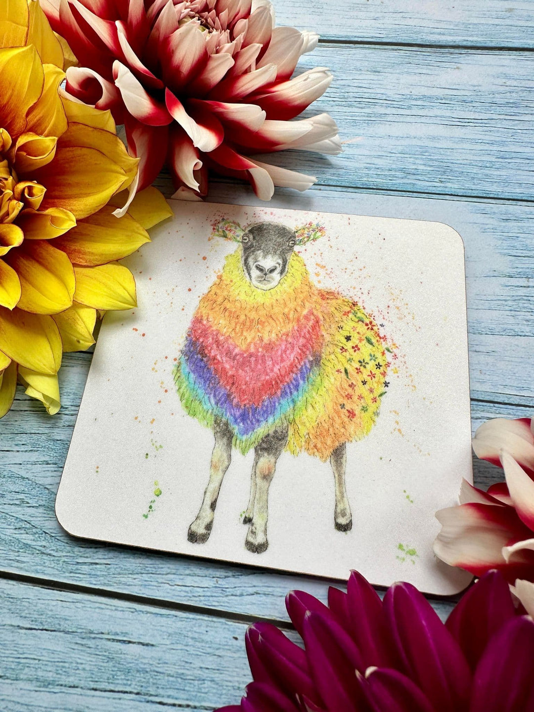 EWEGENE THE SHEEP LUXURY CORK COASTER