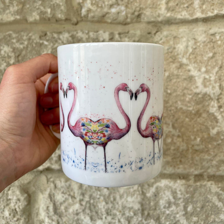 FLAMINGO LARGE BONE CHINA MUG