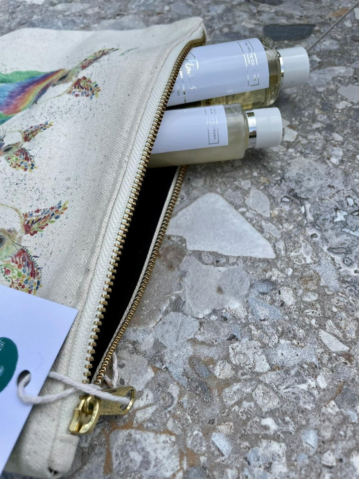 FLAMINGOES LINED MINI BAG