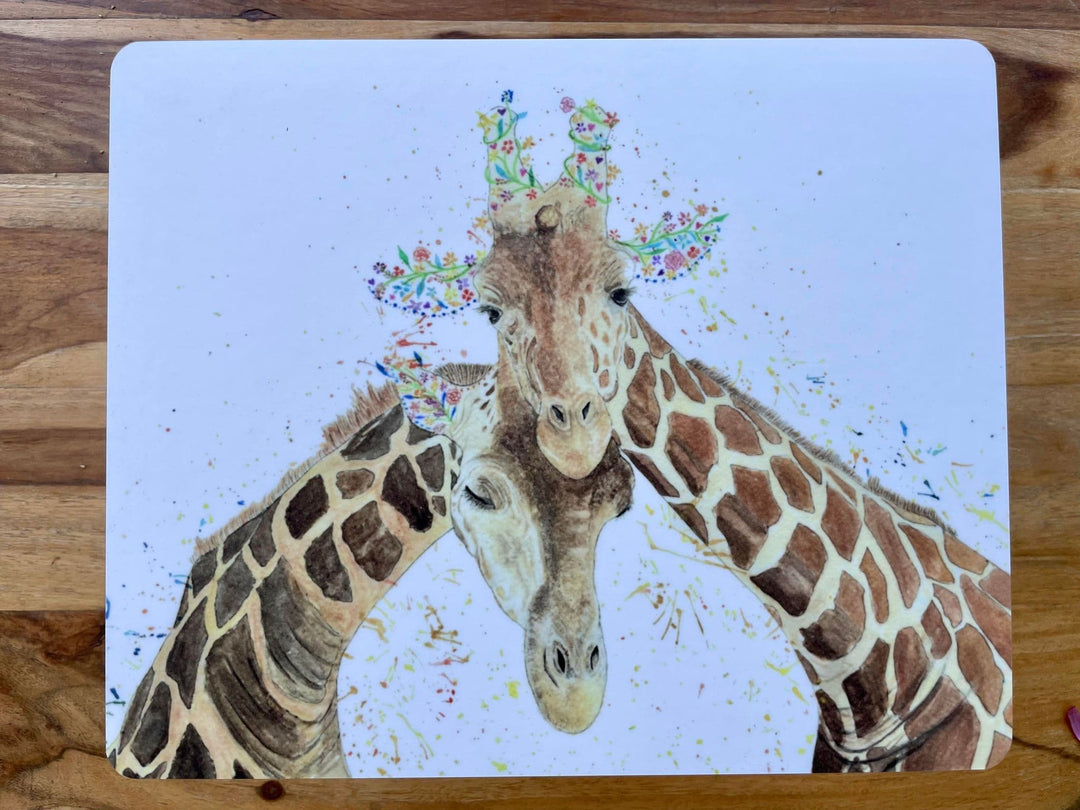 GIRAFFE COUPLE LUXURY CORK PLACEMAT