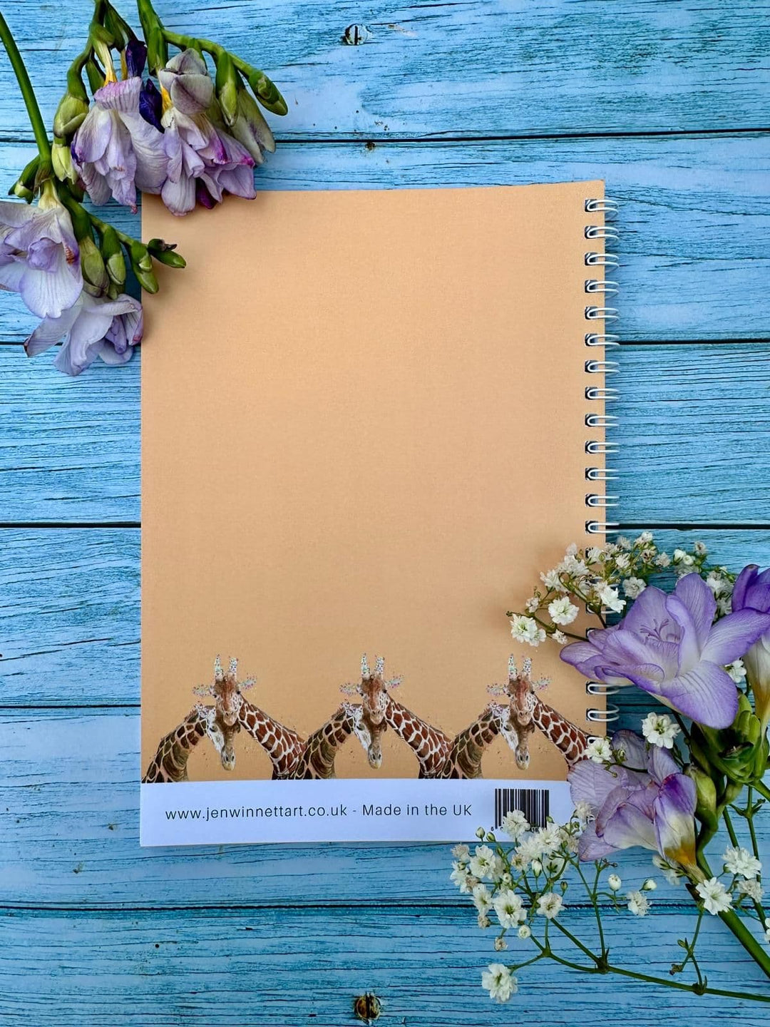 GIRAFFE LINED ECO FRIENDLY NOTEBOOK - A5 - UK MADE