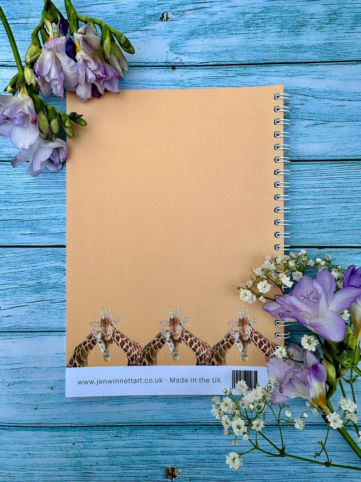 GIRAFFE LINED ECO FRIENDLY NOTEBOOK - A5 - UK MADE