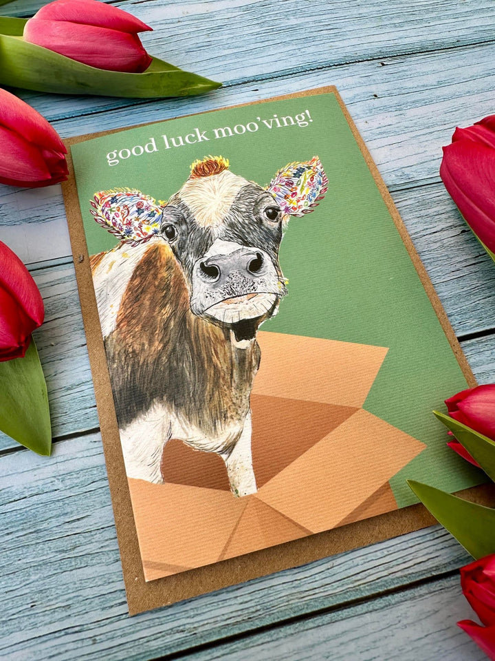 GOOD LUCK MOOVING COW ECO CARD