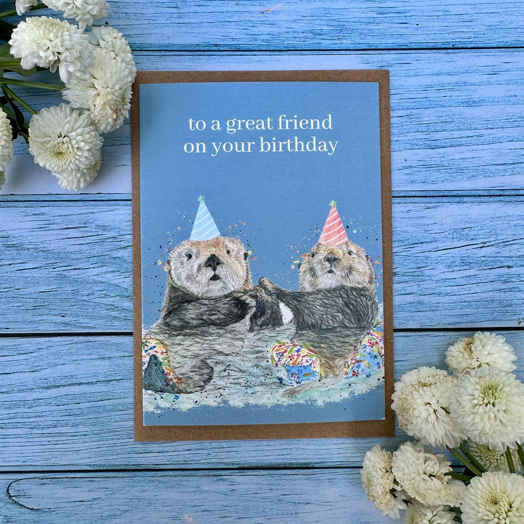 GREAT FRIEND OTTERS BIRTHDAY ECO-CARD
