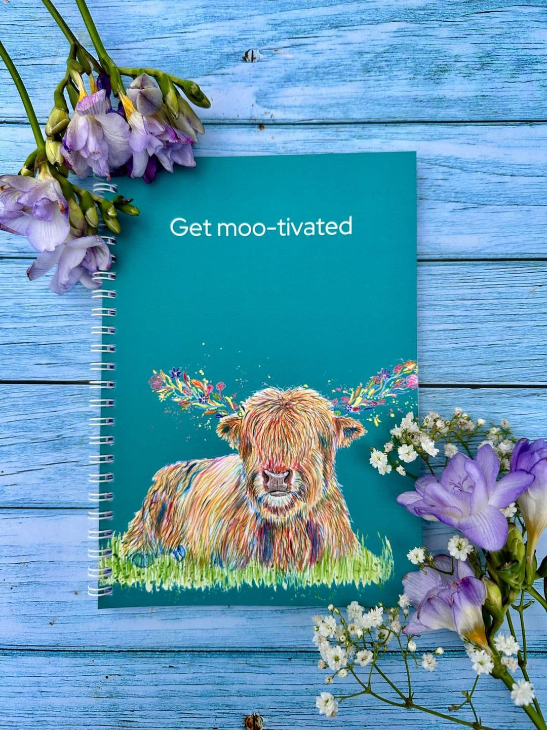 HAGRID THE HIGHLAND COW LINED ECO FRIENDLY NOTEBOOK - A5 - UK MADE