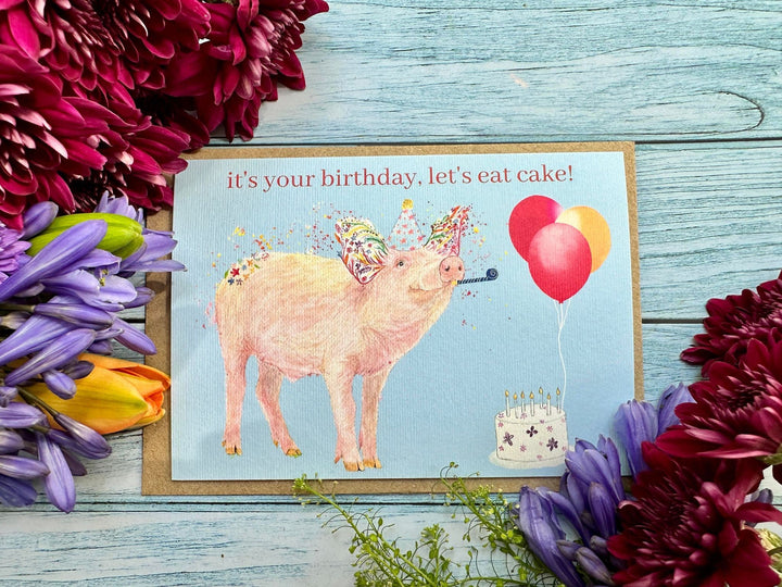 BIRTHDAY PIG ECO CARD