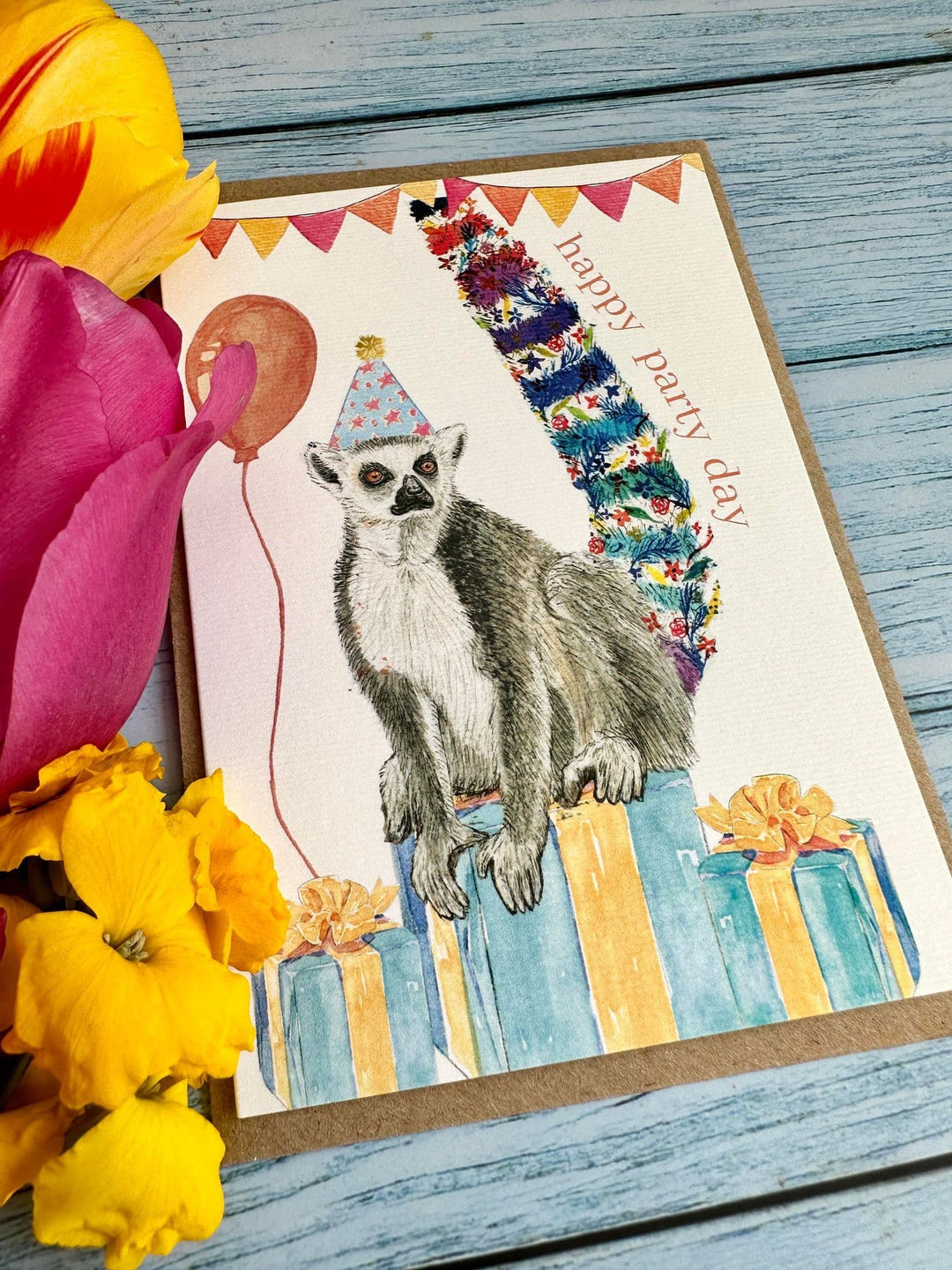 HAPPY PARTY DAY LEMUR ECO CARD