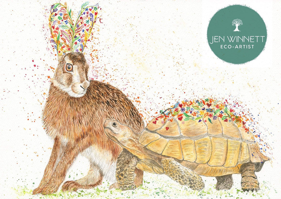 HARE AND TORTOISE - SIGNED PRINT
