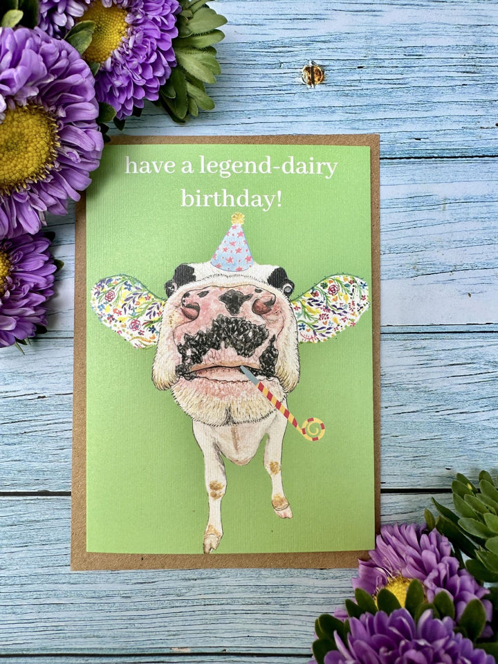 HAVE A LEGEND DAIRY BIRTHDAY COW ECO CARD