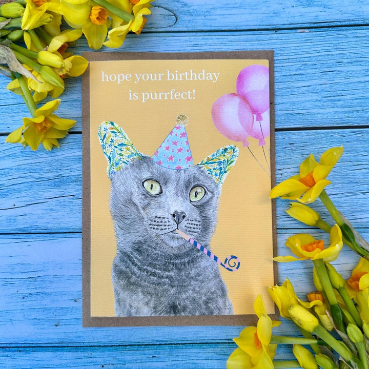 HAVE A PURRFECT BIRTHDAY CAT ECO CARD