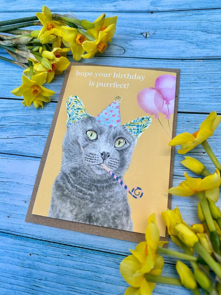 HAVE A PURRFECT BIRTHDAY CAT ECO CARD