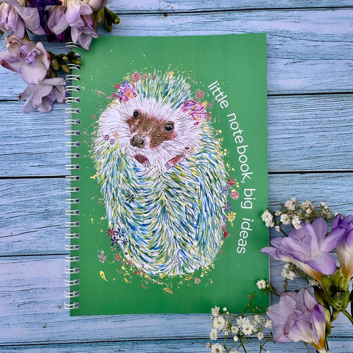 HEDGEHOG LINED ECO FRIENDLY NOTEBOOK - A5 - UK MADE