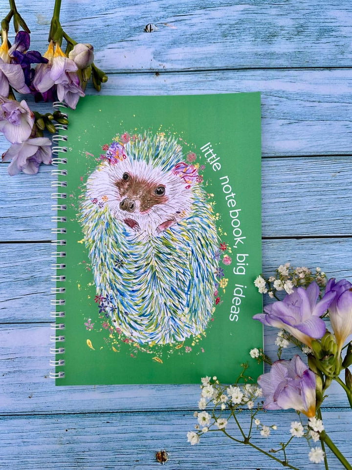 HEDGEHOG LINED ECO FRIENDLY NOTEBOOK - A5 - UK MADE