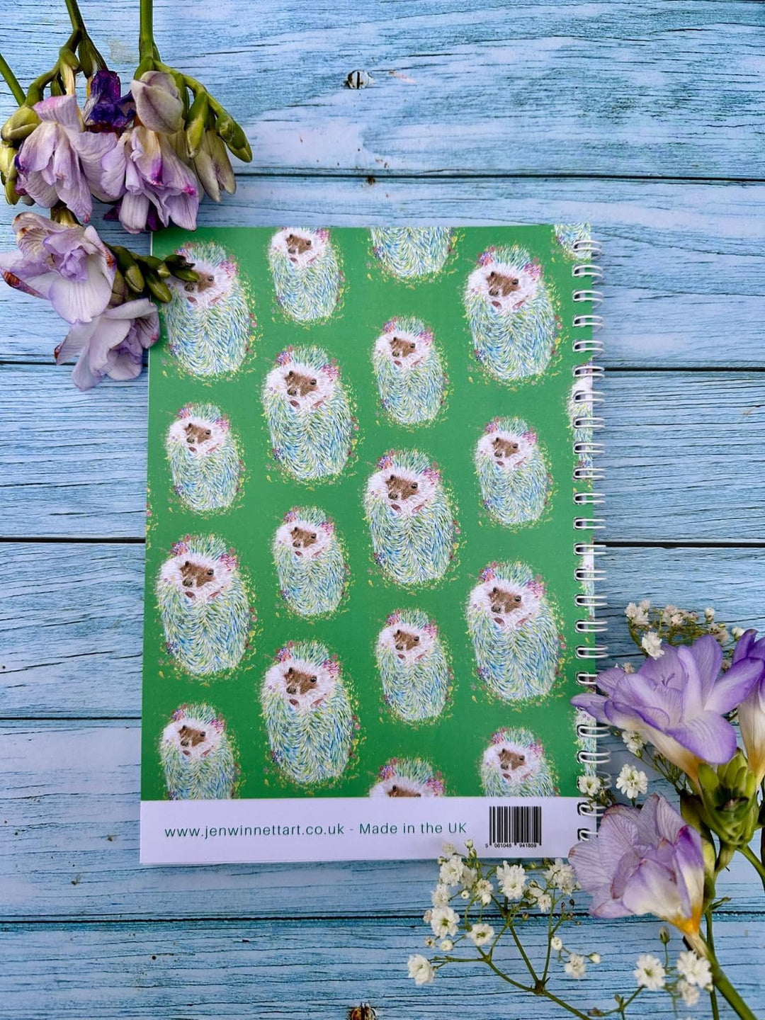 HEDGEHOG LINED ECO FRIENDLY NOTEBOOK - A5 - UK MADE