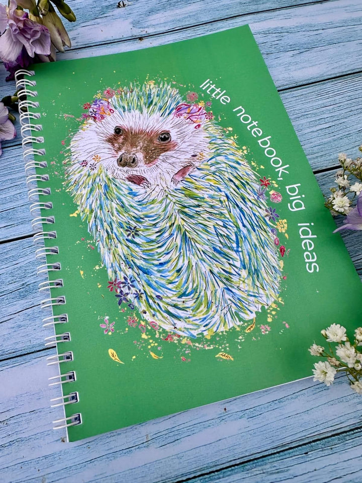 HEDGEHOG LINED ECO FRIENDLY NOTEBOOK - A5 - UK MADE