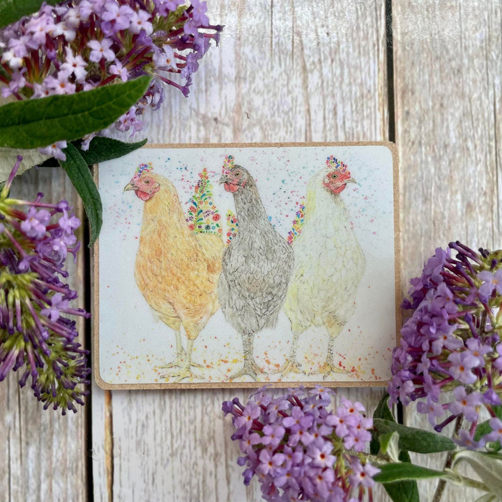 HENRIETTA, LAYLA AND EGGSMERELDA ECO FRIDGE MAGNET