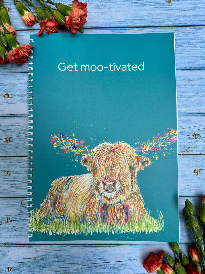 HIGHLAND COW A4 NOTEPAD