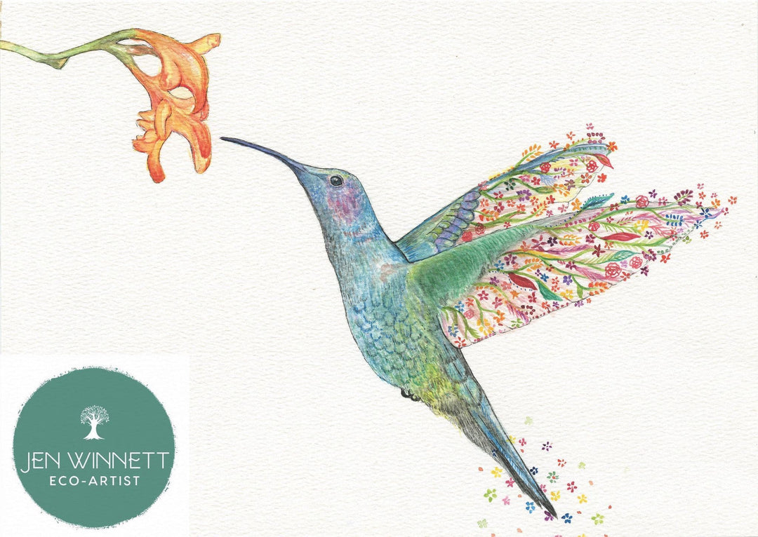 HONEY THE HUMMINGBIRD SIGNED PRINT