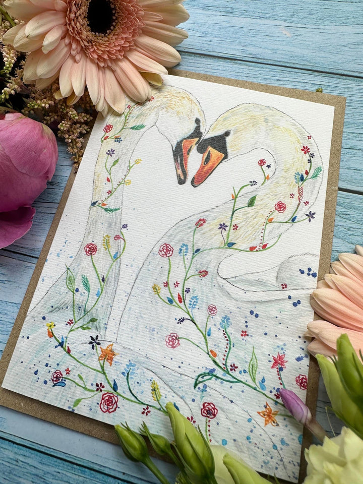 HOPELESSLY DEVOTED SWANS ECO CARD