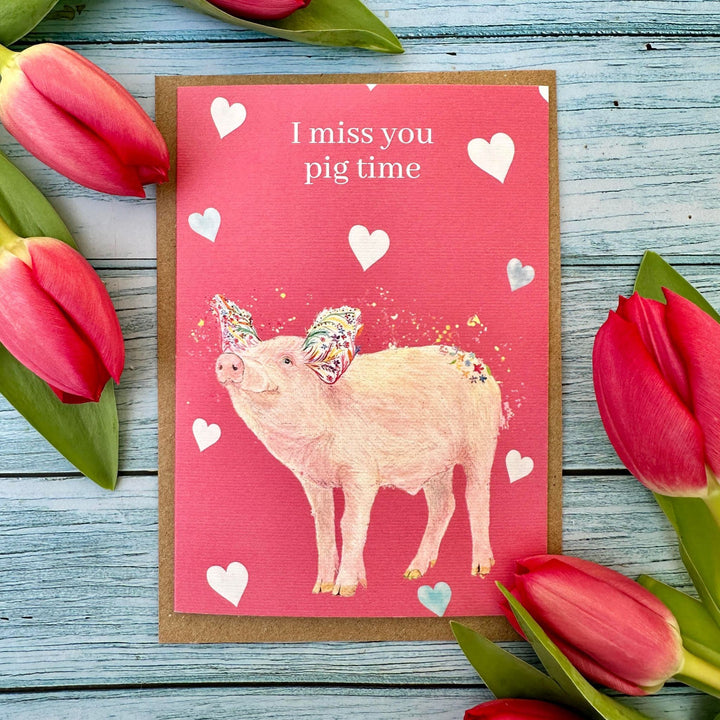 MISS YOU PIG TIME ECO CARD