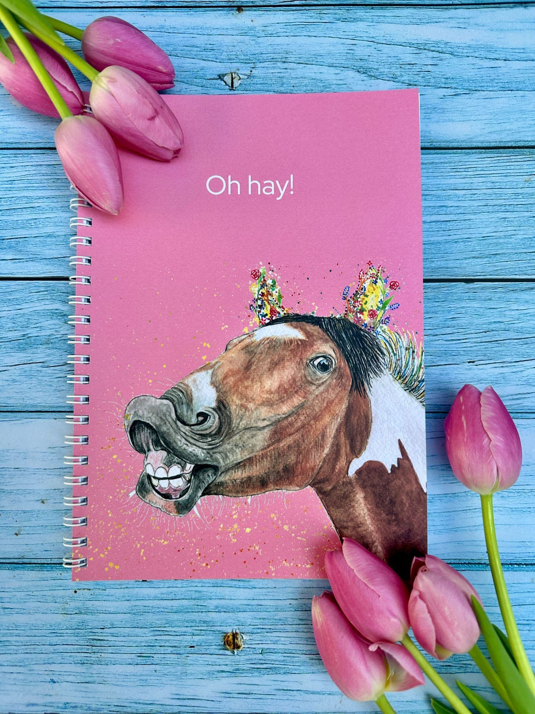 JESTER THE HORSE LINED ECO FRIENDLY NOTEBOOK - A5 - UK MADE