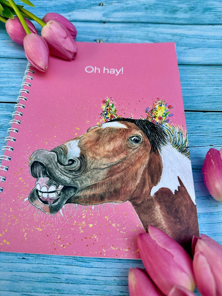 JESTER THE HORSE LINED ECO FRIENDLY NOTEBOOK - A5 - UK MADE